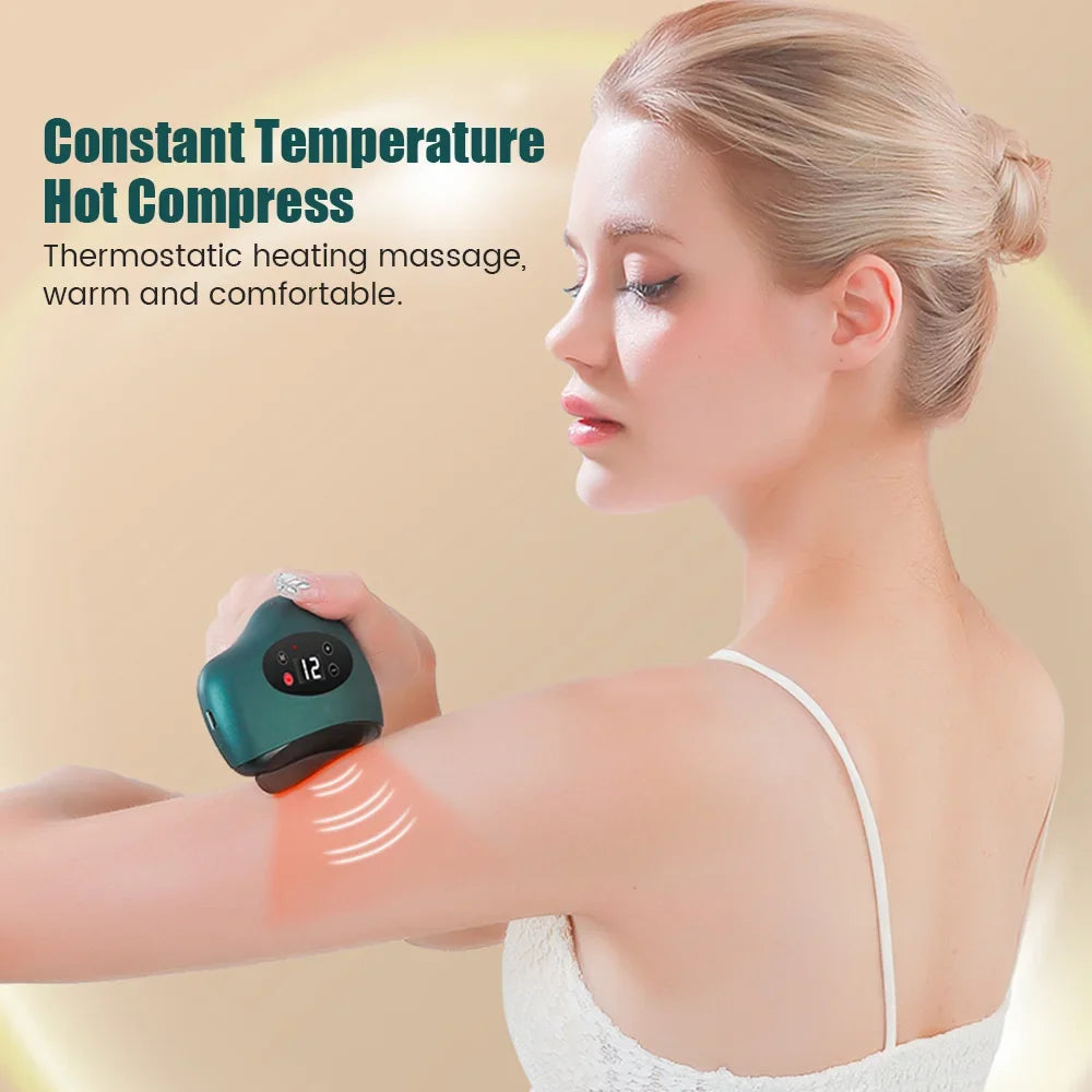 "GlowLift Pro — Electric Gua Sha Face Massager | 12-Speed Vibration + Red Light Therapy"