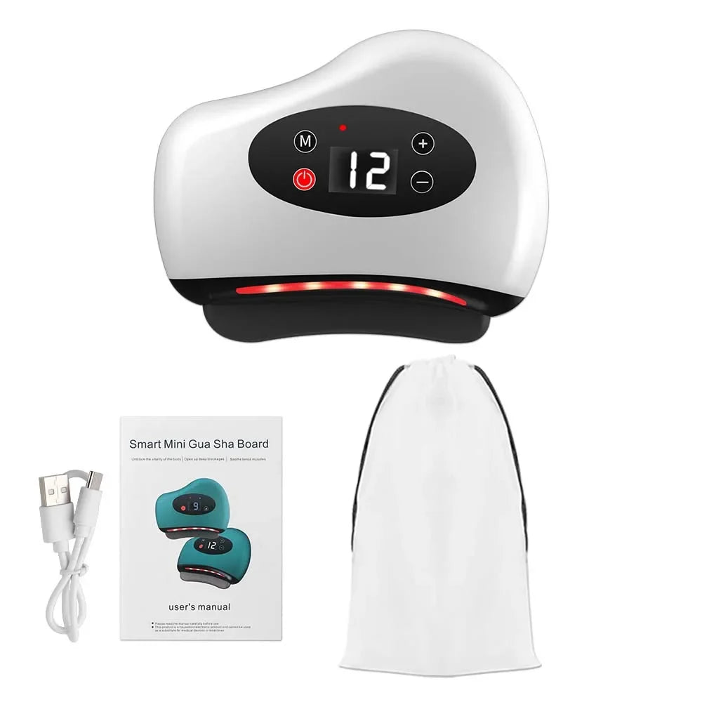 "GlowLift Pro — Electric Gua Sha Face Massager | 12-Speed Vibration + Red Light Therapy"
